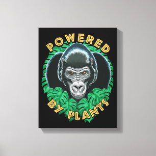 Toile Vegan Gorilla - Propulsé Par Citation Plante
