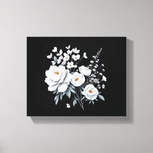 Toile végétale blanche minimaliste Élégant