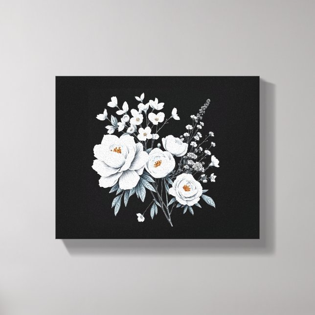 Toile végétale blanche minimaliste | Élégant (Recto)