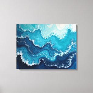 Toile Veines de l'océan – Fluide de mer profonde 61x46 c