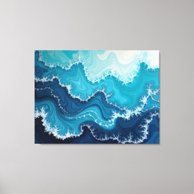 Toile Veines de l'océan – Fluide marin 101x81 Abstrait (Recto)