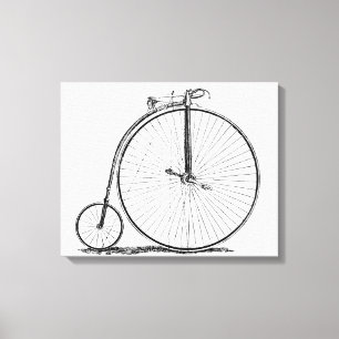 Toile Vélo à grande roue Penny Farthing