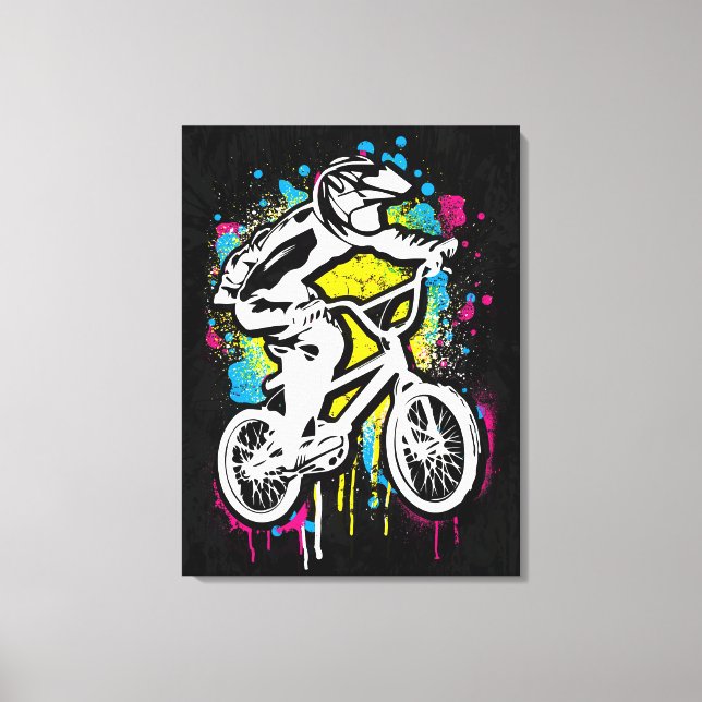 Toile Vélo Bmx Classique - Bmx Freestyle Bmx (Recto)