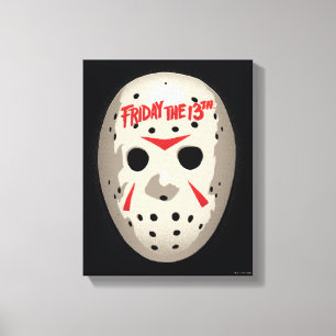 Toile Vendredi 13   Graphique de masque de hockey