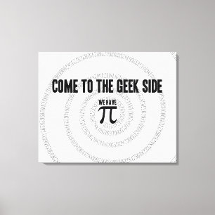 Toile Venez au côté Geek pour Pi Decor
