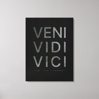 Toile Veni Vidi Vici | Citation Motivante