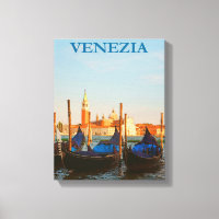 Venice Italie Gondolas Retro Poster Vintage voyage