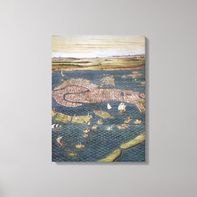 TOILE VENICE : MAP, 16TH CENTURY (Recto)