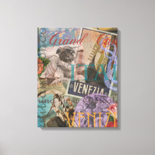 Toile Venise Italie Voyage Vintage Joli Art Coloré