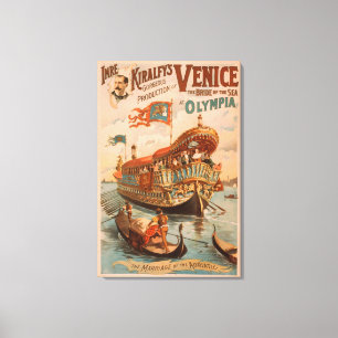 Toile Venise, jeune mariée de la mer aux gondoles