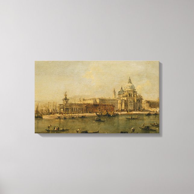 Toile Venise Le Dogana et Père Noël Maria della Salute (Recto)