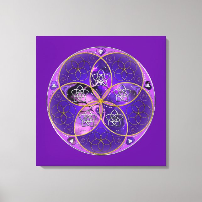 Toile Vénus Fleur de l'amour finART rose violet (Recto)
