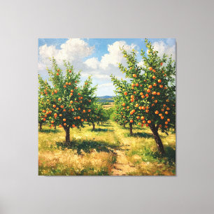 Toile Verger d'orangers pittoresque sous un ciel bleu vi
