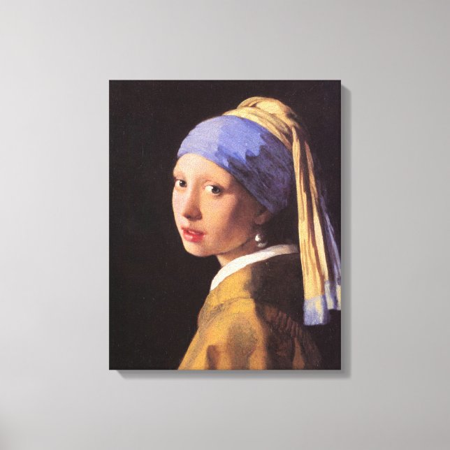 Toile Vermeer - La fille avec la perle d'oreille (Recto)