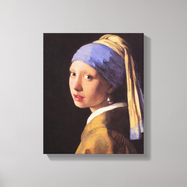Toile Vermeer - La fille avec la perle d'oreille (Recto)