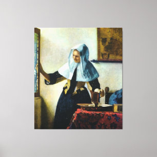 Toile Vermeer's Young Woman with a Water Pitcher vers 16