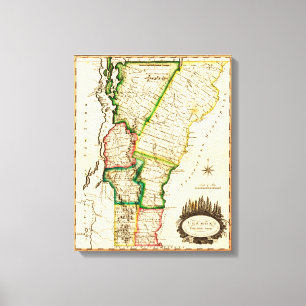 Toile VermontPanoramic MapVermont 2