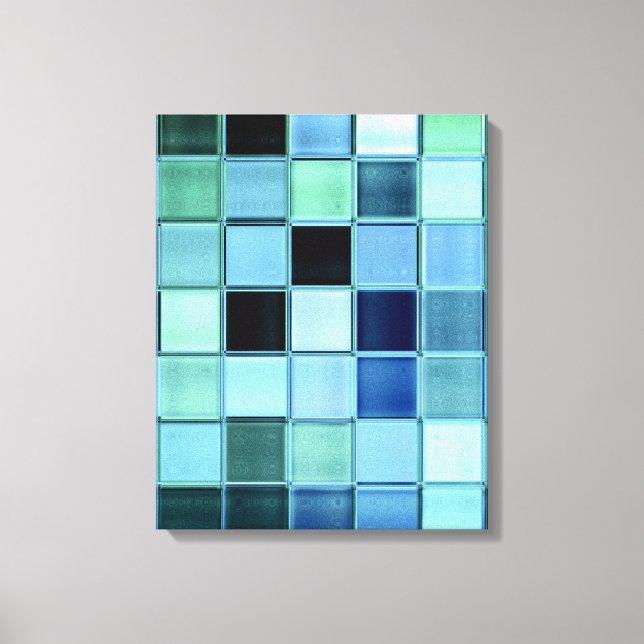 Toile Verre de mer Aquamarine Mosaïque Art Enveloppé Toi (Recto)