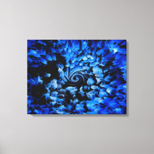 Toile Verre noir et bleu Abstrait