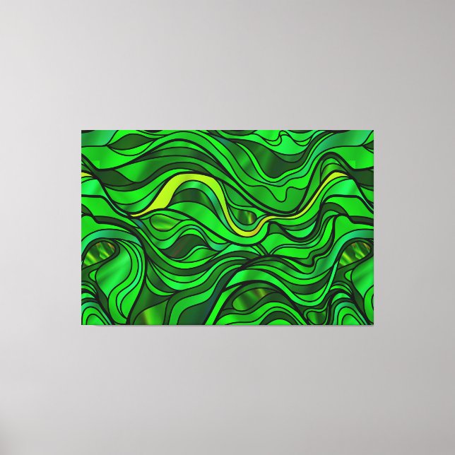 Toile Verre vert Abstrait (Recto)