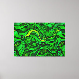 Toile Verre vert Abstrait
