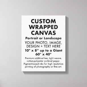 Toile Verrous à 11 po x 14 po PRIMIUM WRAPED personnalis