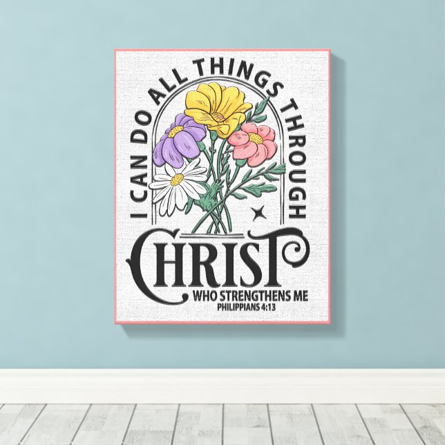 Toile Verset biblique chrétienne inspirant (Insitu (Plancher de Bois))