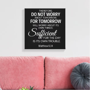 Toile Verset biblique chrétienne inspirant