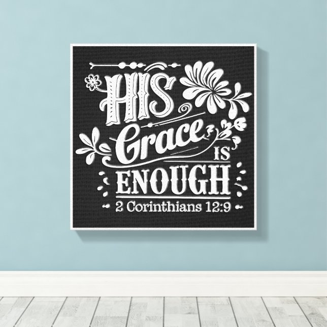Toile Verset biblique chrétienne inspirant (Insitu (Plancher de Bois))