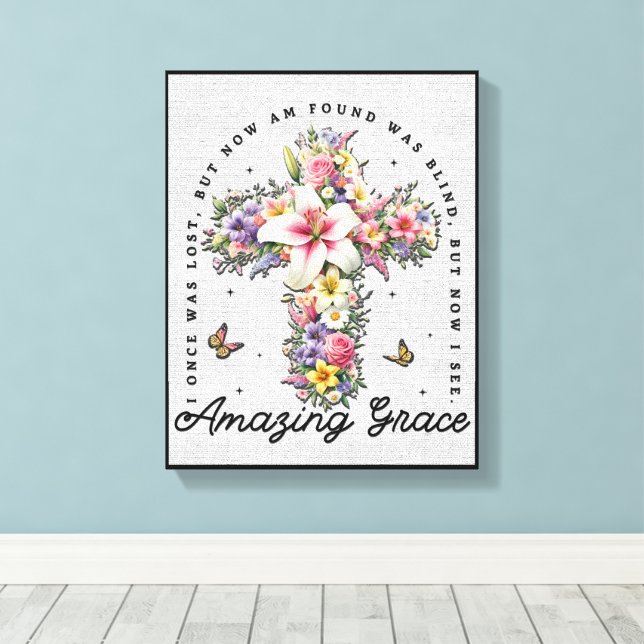 Toile Verset biblique chrétienne inspirant (Insitu (Plancher de Bois))