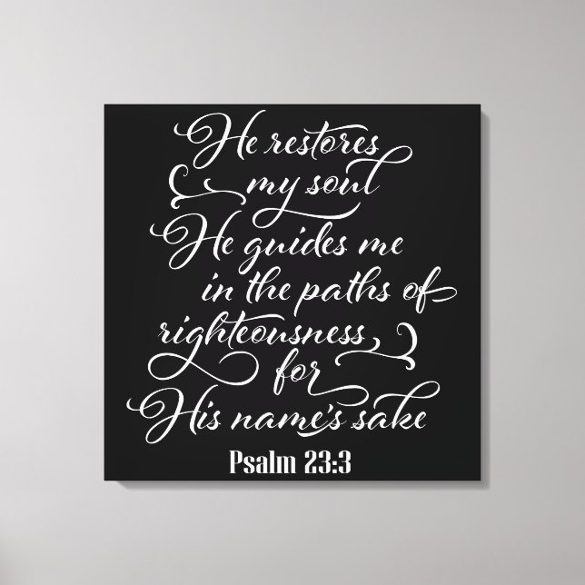 Toile Verset biblique chrétienne inspirant (Recto)