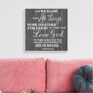 Toile Verset biblique chrétienne inspirant