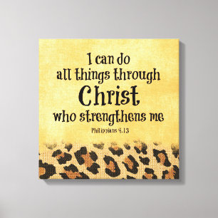 Toile Verset biblique : Je peux faire tout par le Christ