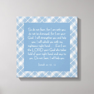 Toile Verset biblique personnalisable Esaïe 41:10, 13