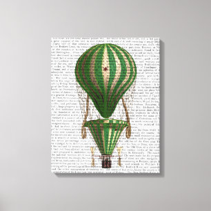 Toile Vert ballon à air chaud