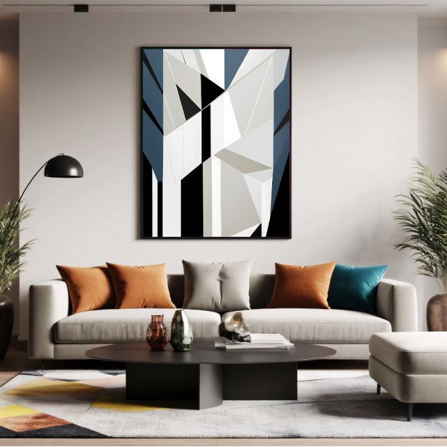 Toile Verticalité géométrique (Créateur téléchargé)