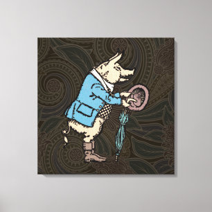 Toile Veste de porc Piggy mignonne Formelle Antique