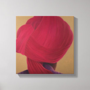 Toile Veste rouge-foncé de pourpre de turban