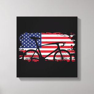Toile Vêtements de cyclisme sur route de drapeau américa