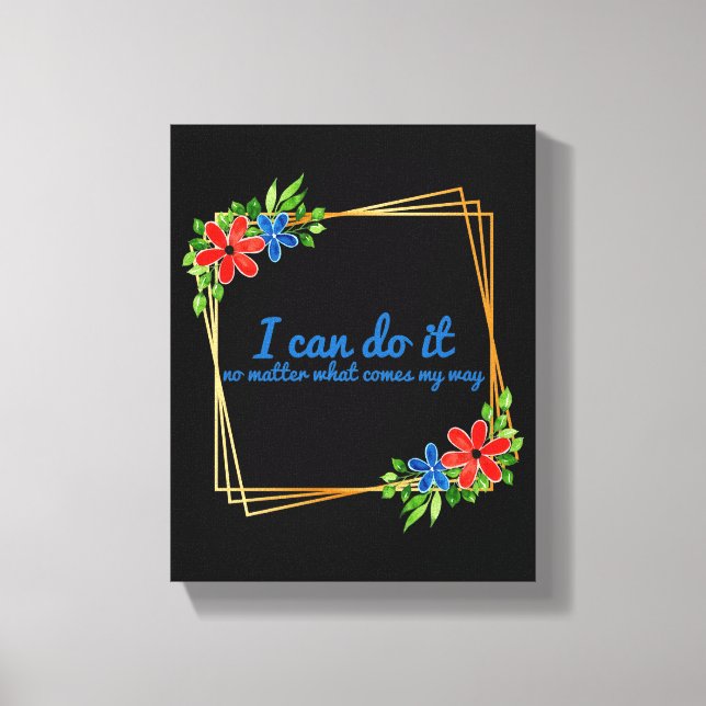 Toile vibes positives affirmations pour le travail (Recto)