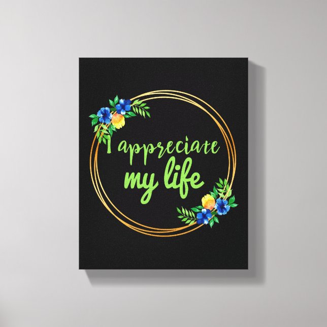 Toile vibes positives citations pour la vie et le travai (Recto)