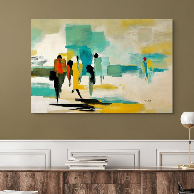 Toile Vibrance de midi – Figures abstraites (Noontide Vibrance – Abstract Figures)