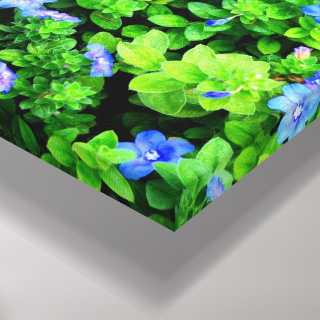 Toile Vibrant blue flowers  (Coin(Bas))