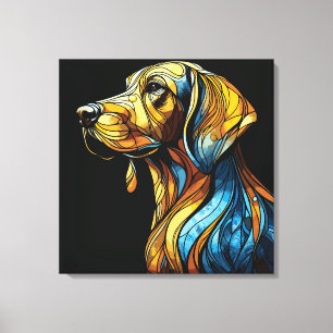Toile Vibrant Canine Reverie - Oeuvre en Verre