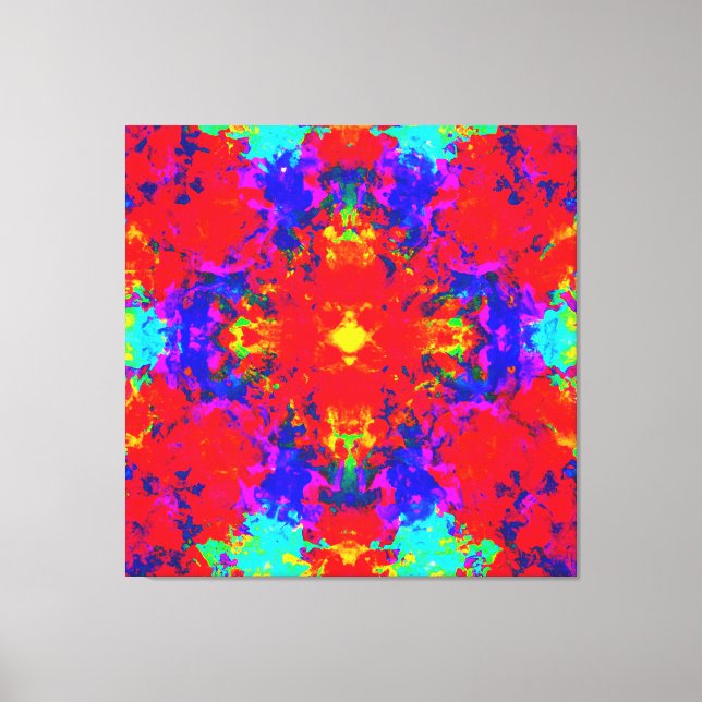 Toile Vibrant Couleurs vives Art Motif (Recto)