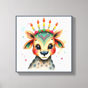 Toile Vibrant festif Kwanzaa Animaux sauvages déguisés