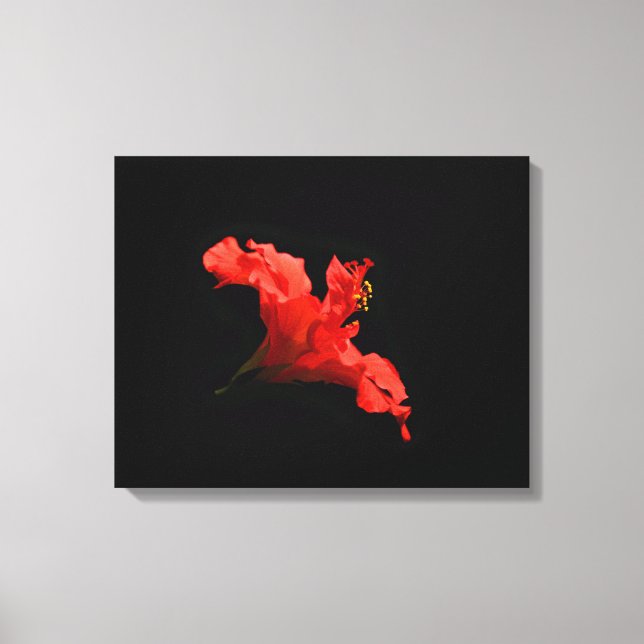 Toile Vibrant Hibiscus Flower (Recto)