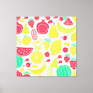 Toile Vibrant Motif de fruits colorés
