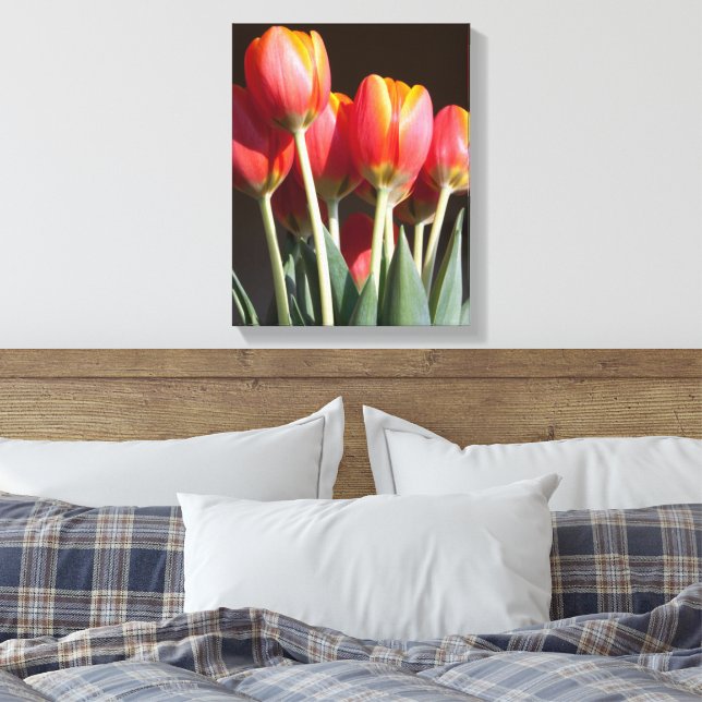 Toile Vibrant Orange Tulip Photographie (Insitu(Chambre))