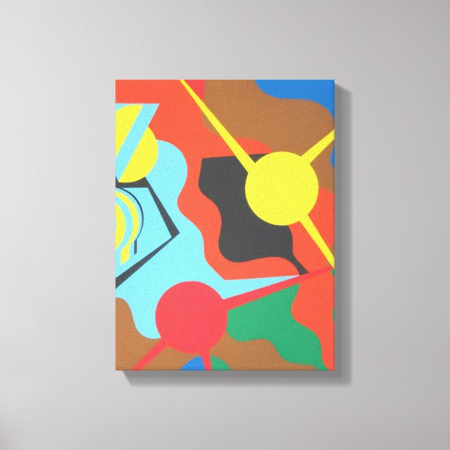 Toile Vibrant Yellow Plane Abstract Art Print (Recto)